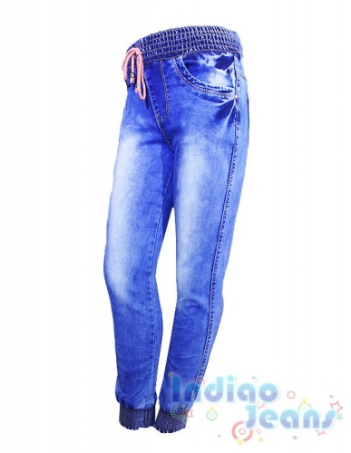Модные джинсы на резинках для девочек