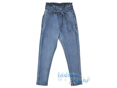  Стильные джинсы на резинке для девочек, арт. I34698