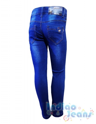 Мягкие джинсы-стрейч для девочек