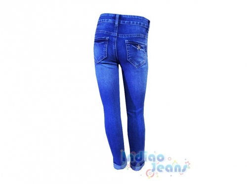 Стильные джинсы модной варки, для девочек