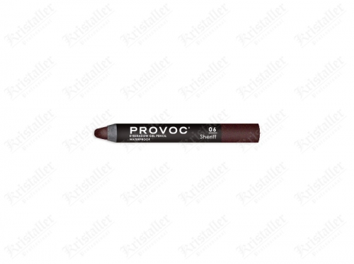 Provoc Eyeshadow Pencil 06 Тени-карандаш водостойкие (темный шоколад, матовые)	