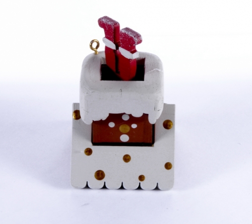 Елочная игрушка - Домик с ногами Санта Клауса 1013