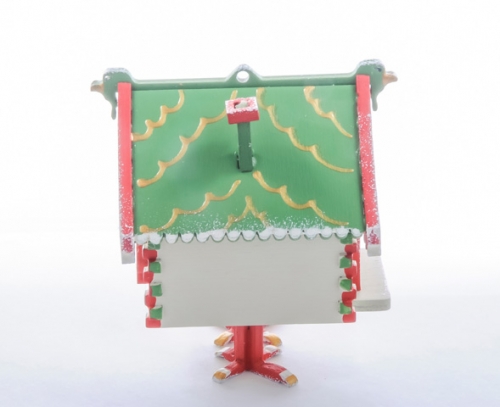 Елочная игрушка, сувенир - Избушка на курьих ножках 1013 Green