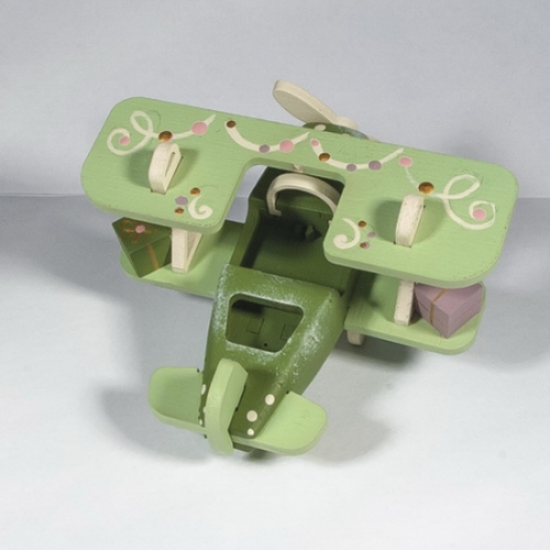Елочная игрушка, сувенир - Самолет Биплан 6011 Classic
