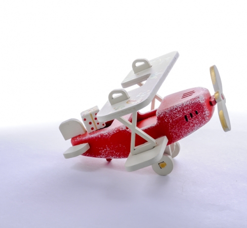 Елочная игрушка, сувенир - Самолет Биплан 3020 Classic