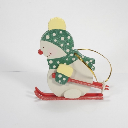 Елочная игрушка - Снеговик в шапочке 6029