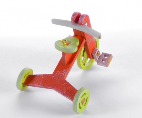 Елочная игрушка - Детский велосипед 410-3 Classic Lime Wheels