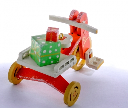 Елочная игрушка - Детский велосипед с багажником 410-3 Classic Trunk
