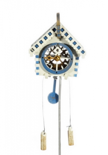 Елочная игрушка, сувенир - Часы с маятником 1013 Blue Roof