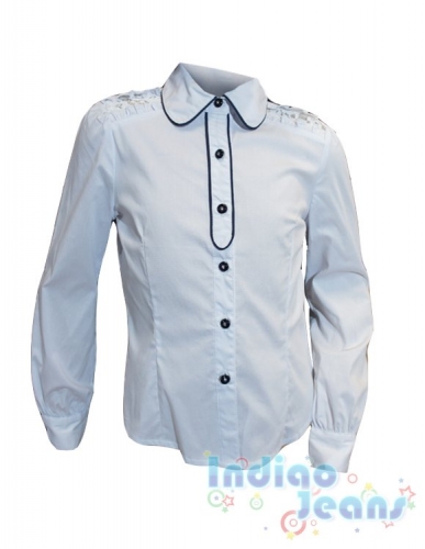  1078 р.Белая блузка на пуговицах, с длинными рукавами