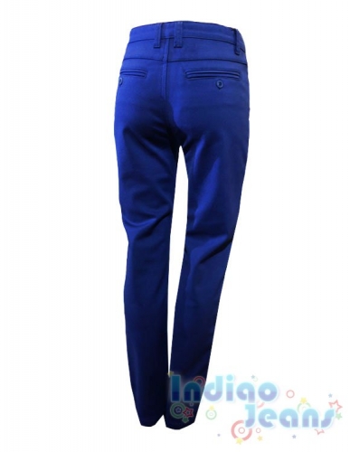 Синие утепленные брюки из немнущейся ткани, для мальчиков, арт. М13229.
