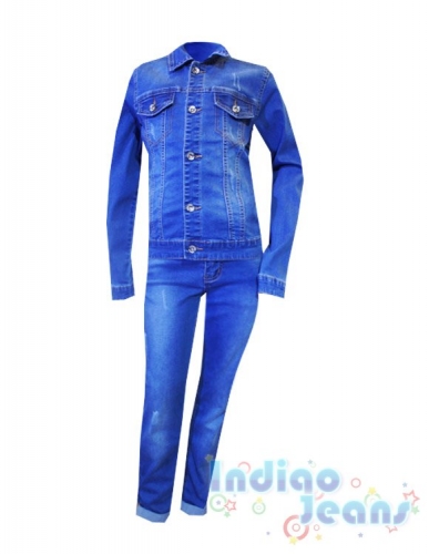 Практичный джинсовый костюмдля мальчиков
