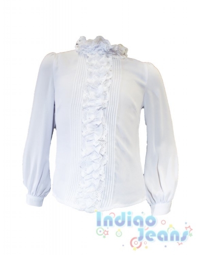 Белая блузка с молнией сзади