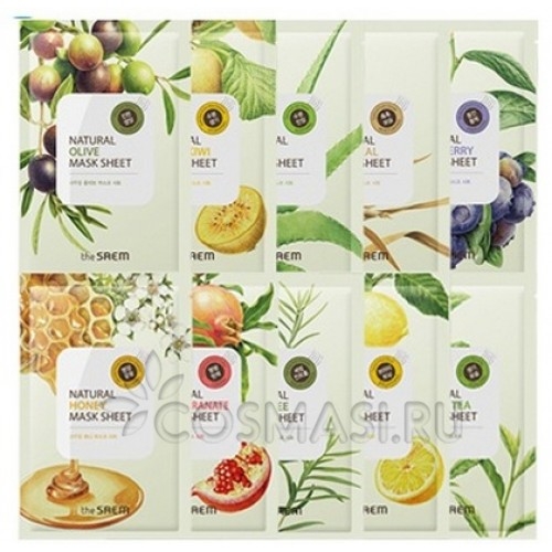 Маска тканевая с экстрактом лимона THE SAEM Natural Lemon Mask Sheet