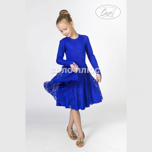 Платье сплошное гипюр, юбка солнце  PG02 34-36