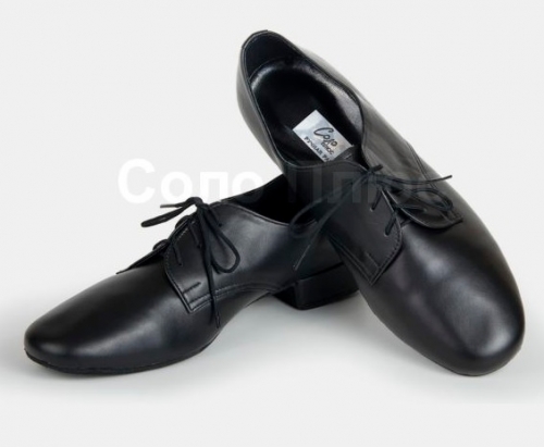 Мужские туфли Черная кожа Стандарт Solo S201
