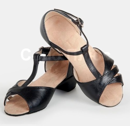 Рейтинговая обувь женская Черная кожа Solo R301