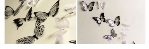 Комплект из 18ти бабочек 3D 