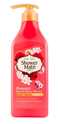 Гель д/душа Shower Mate Роза и вишневый цвет 550мл с дозат.розовый