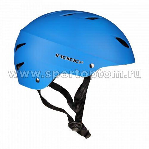Шлем для скейтбординга взрослый INDIGO 12 вентиляционных отверстий IN320 Син