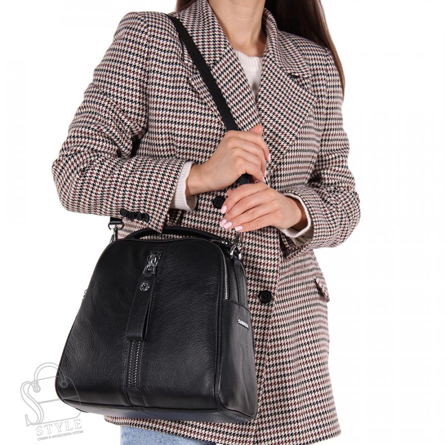 Рюкзак женский кожаный 99451 black Velina Fabbiano-Safenta/30