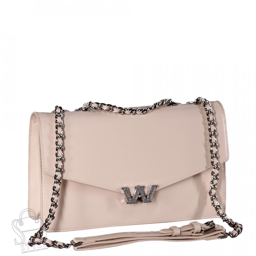 Сумка женская кожаная 945TH apricot Polina&Eiterou/30