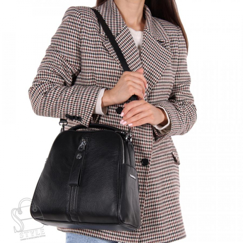 Рюкзак женский кожаный 99451 black Velina Fabbiano-Safenta/30