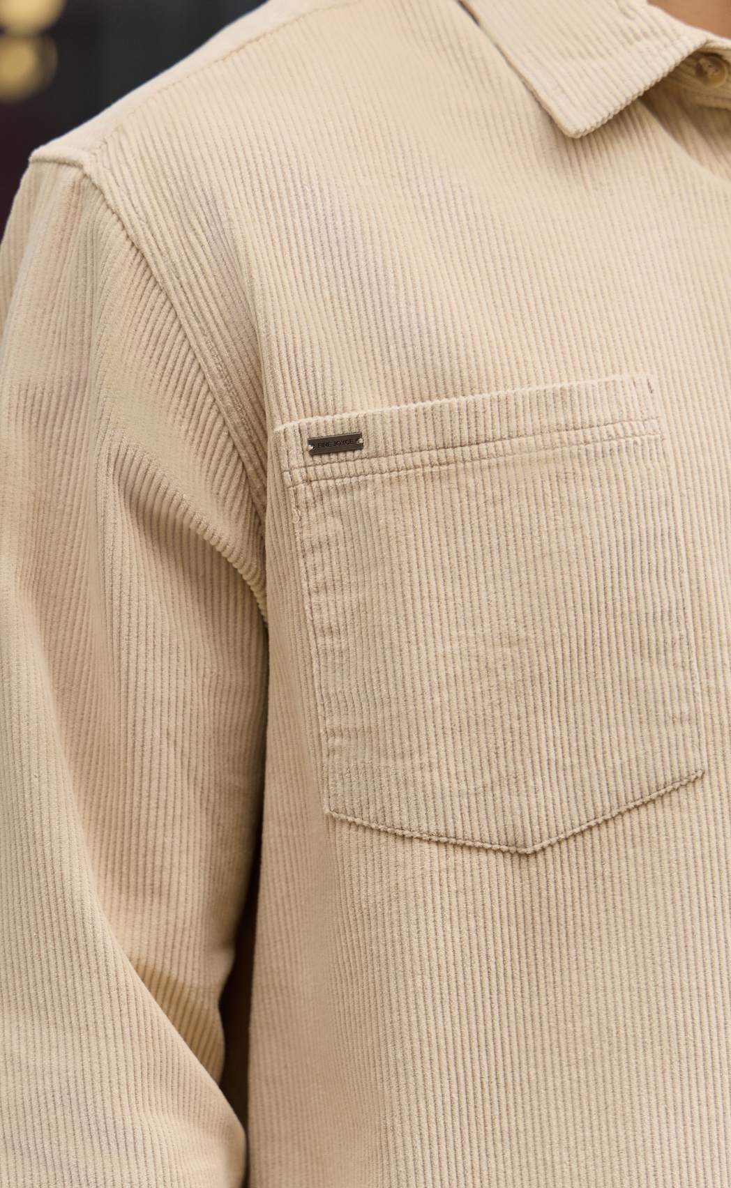 Рубашка вельвет F221-0470 l.beige