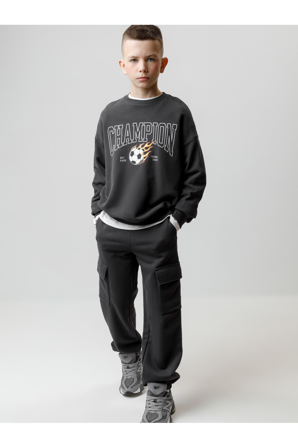 Crockid Брюки КР 400854 антрацитовый 3902 к596 Crockid