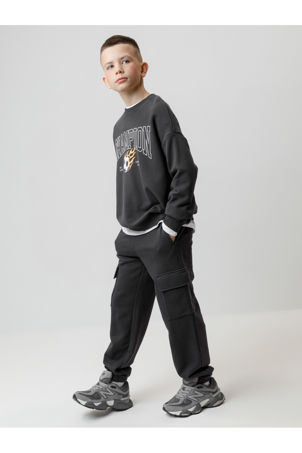 Crockid Брюки КР 400854 антрацитовый 3902 к596 Crockid
