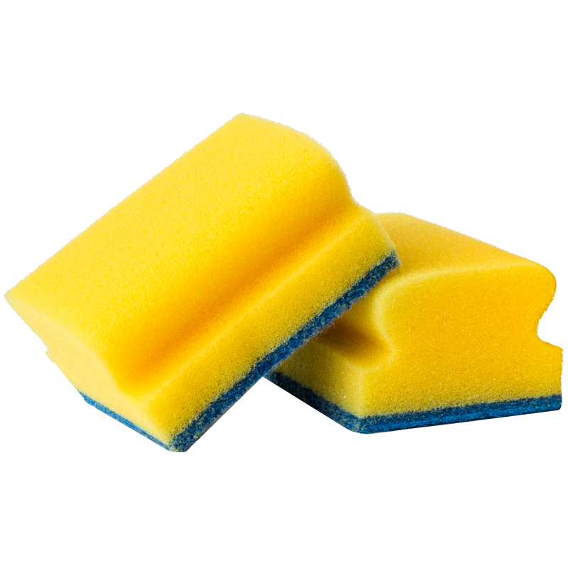 Губки для посуды OfficeClean, поролон с абразивным слоем, профильные, 96*64*42мм, 2шт., 281461