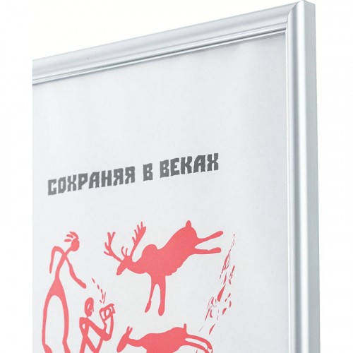 Рамка пластиковая 591 21x30 (A4) серебро 1008943