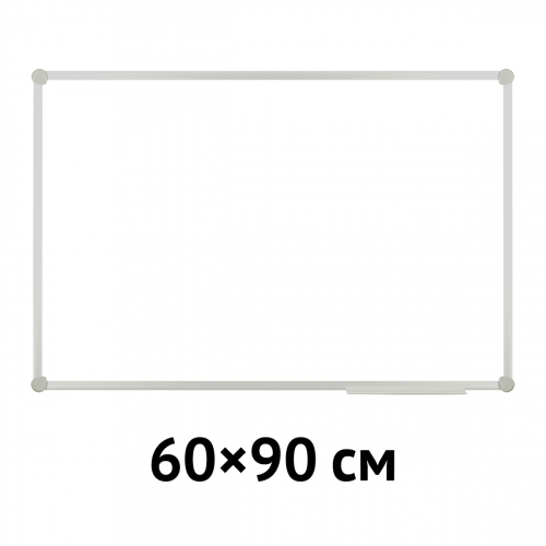 Доска магнитно-маркерная OfficeSpace, 60*90см, алюминиевая рамка Slim, полочка 343753