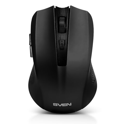 Мышь беспроводная SVEN RX-350W, 5 кнопок + 1 колесо-кнопка, оптическая, черная, SV-0195, SV-019570, 513830