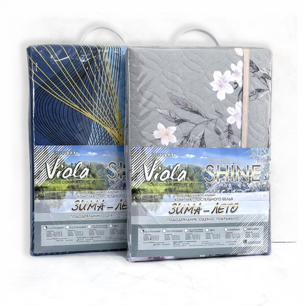 Постельное белье Зима-Лето из поплина с окантовкой ЗЛПО27-1436