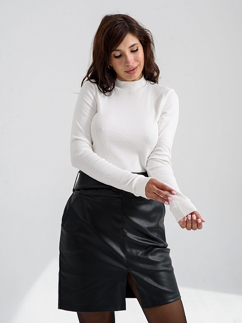 Женская водолазка (стойка) 1934-Кш / Белый