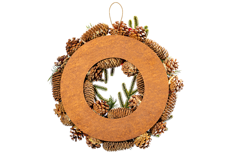 Новогоднее украшение венок 34*34*8 см