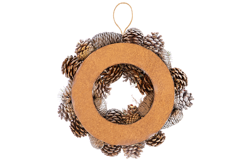 Новогоднее украшение венок 34*34*8 см