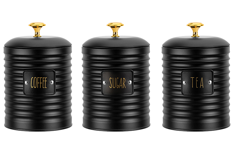 Набор 3 банок для сыпучих продуктов 1 л 10,5*10,5*16 см