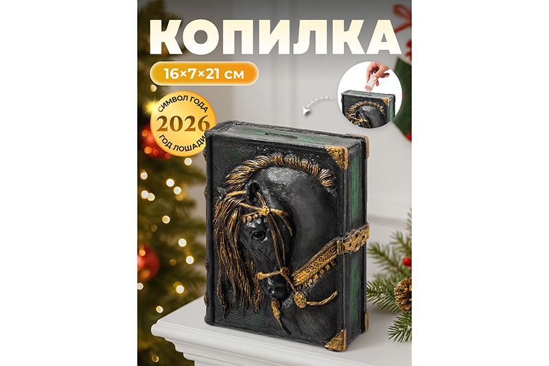 Копилка 16,5*7,5*21 см Книга