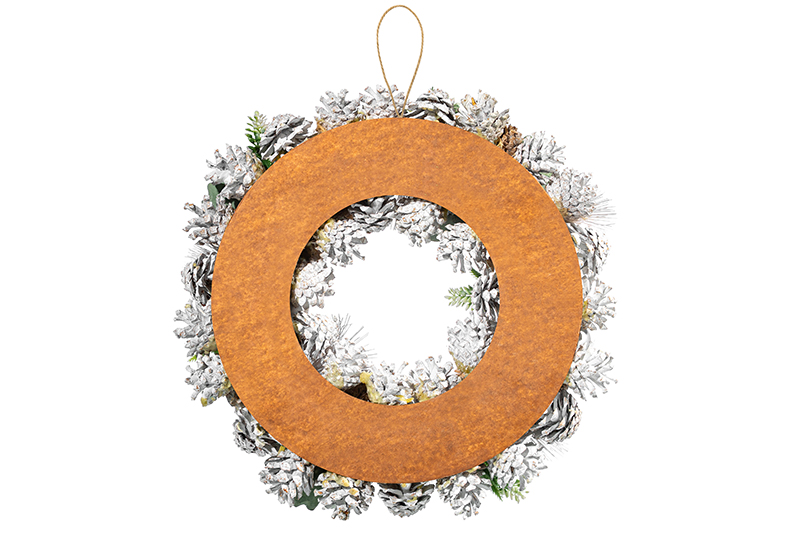 Новогоднее украшение венок 34*34*8 см