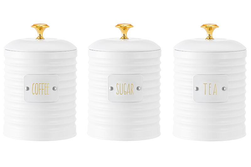 Набор 3 банок для сыпучих продуктов 1 л 10,5*10,5*16 см