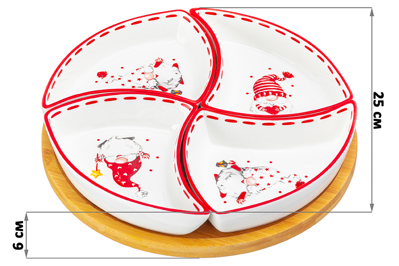 Менажница 25*25*6 см