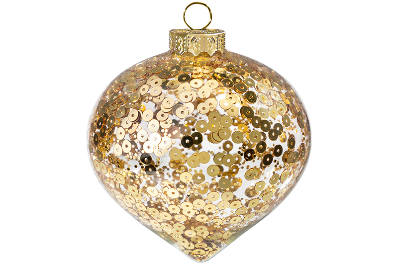 Набор 4 стеклянных новогодних шаров 7,7*7,4 см