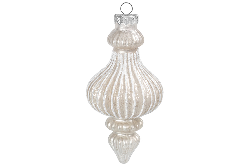 Набор 3 стеклянных новогодних игрушек 5,8*11,5 см