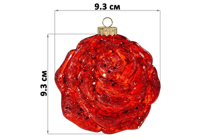 Набор 3 стеклянных новогодних игрушек 9,3*9,3 см