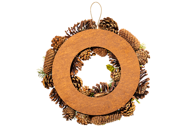 Новогоднее украшение венок 34*34*8 см