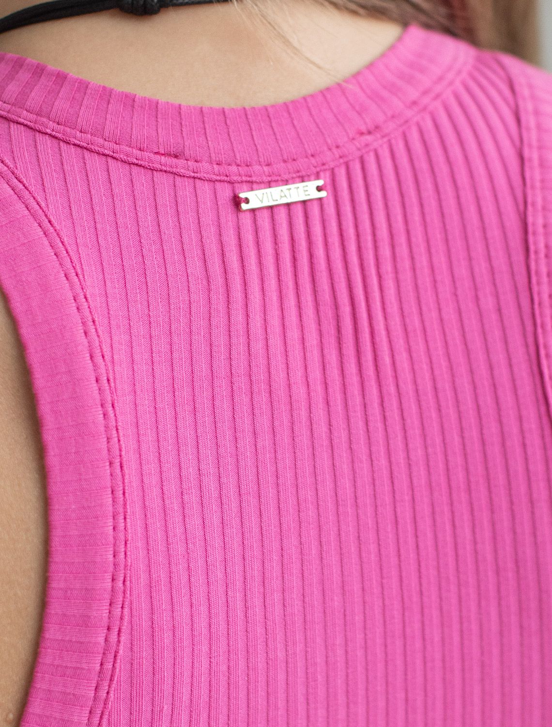 Платье из трикотажа в широкий рубчик D42.116 фуксия