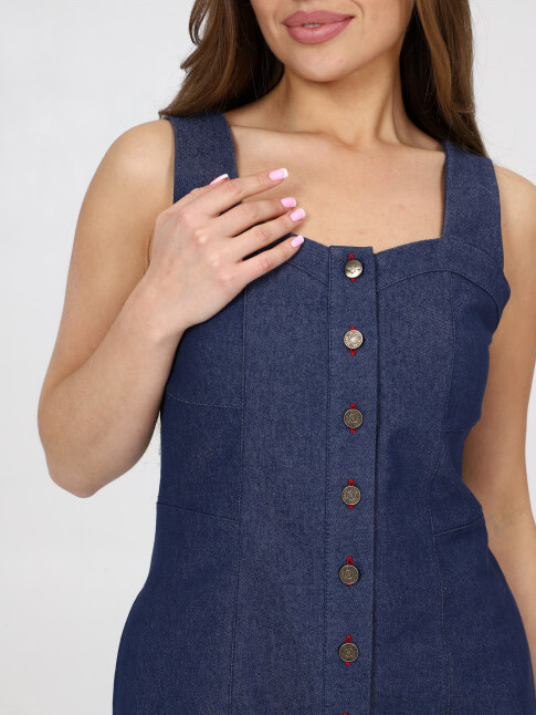 Женский сарафан ДО-133 / Джинса синий