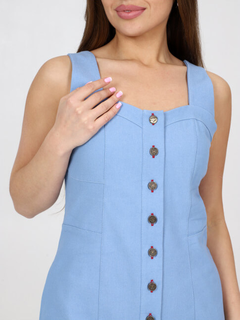 Женский сарафан ДО-133.01 / Джинса голубой